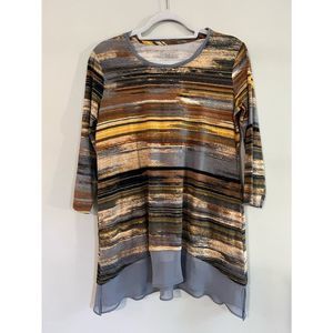 LOGO by Lori Goldstein ruffle hem tunic